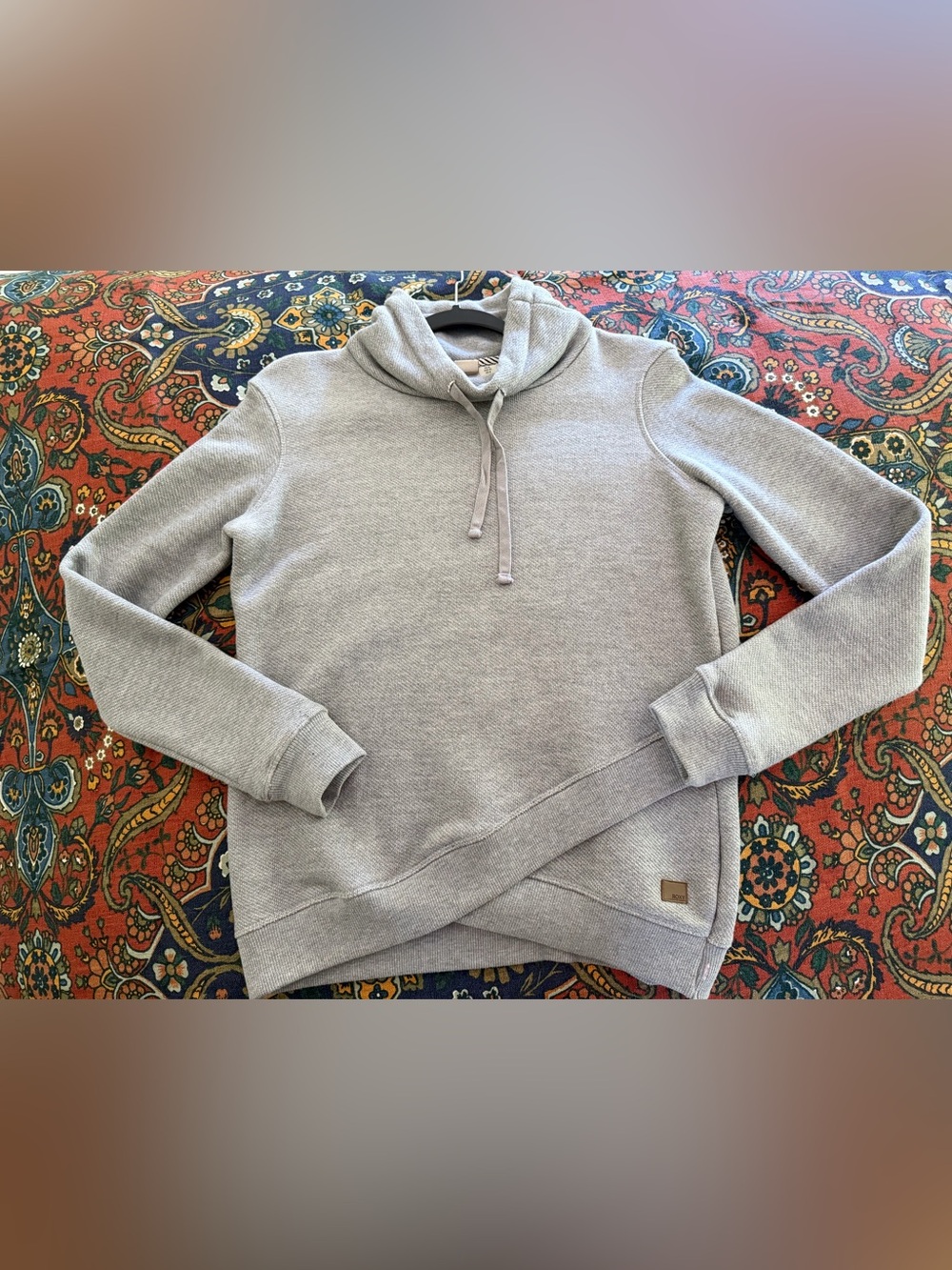 Roxy Light Gray Cowl Neck Sweater
